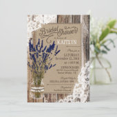 Lavendel Houten Kant Rustiek Vrijgezellenfeest Kaart (Staand voorkant)