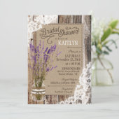 Lavendel Houten Kant Rustiek Vrijgezellenfeest Kaart (Staand voorkant)