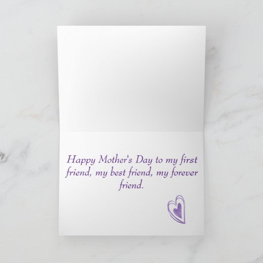 Lavendel Hues - Gepersonaliseerde Moederdag Kaart (Binnen)