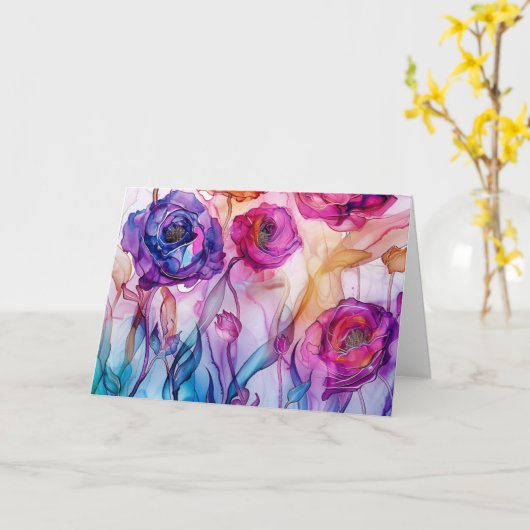 Lavendel Hues - Gepersonaliseerde Moederdag Kaart (Gele Bloem)