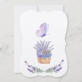 Lavendel Huwelijksuitnodiging Kaart (Achterkant)