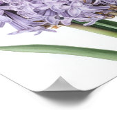 Lavendel Hyacint Bloemenkunst Print Poster (Hoek)