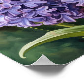 Lavendel Hyacint Bloemenkunst Print Poster (Hoek)