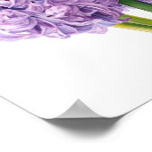 Lavendel Hyacint Bloemenkunst Print Poster (Hoek)