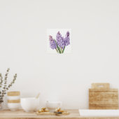 Lavendel Hyacint Bloemenkunst Print Poster (Keuken)
