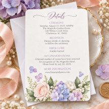 Lavendel Hydrangea Blush Roos Huwelijksdetails