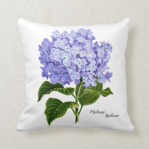 Lavendel Hydrangea Botanische Bloem Personalized Kussen