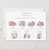 Lavendel Hydrangea Bruiloft Dag Tijdschema (Voorkant)