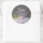 Lavendel Hydrangea Chalkboard Bruiloft Label (Tas)