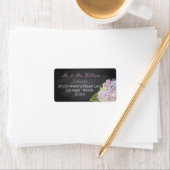 Lavendel Hydrangea Chalkboard Bruiloft Label (Insitu)