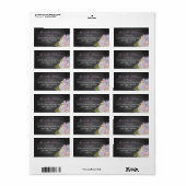 Lavendel Hydrangea Chalkboard Bruiloft Label (Full Sheet)