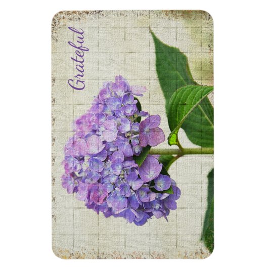 Lavendel Hydrangea Dankbaarheid Magneet (Verticaal)