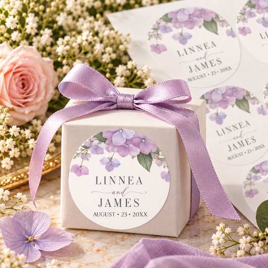 Lavendel Hydrangea Huwelijks Envelope Zegel