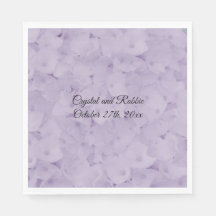 Lavendel Hydrangea Huwelijkspapieren Servetten