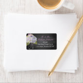 Lavendel Hydrangea Jar Chalkboard Wedding Label (Insitu)
