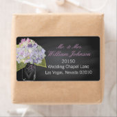 Lavendel Hydrangea Jar Chalkboard Wedding Label (Insitu)
