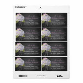 Lavendel Hydrangea Jar Chalkboard Wedding Label (Full Sheet)