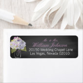 Lavendel Hydrangea Jar Chalkboard Wedding Label (Insitu)