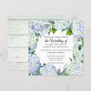 Lavendel Hydrangea Krans Vintage Bloemen Houten Kaart