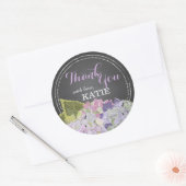 Lavendel Hydrangea op Chalkboard Dank u Sticker (Envelop)