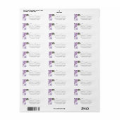 Lavendel Hydrangea Roze Elegante Trouw Etiket (Full Sheet)