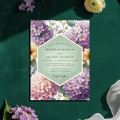 Lavendel Hydrangea Weide Bruiloft Kaart