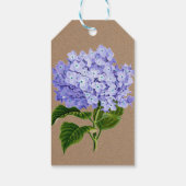 Lavendel Hydrangeas Bloemen Dank je bruiloft Cadeaulabel (Achterkant)