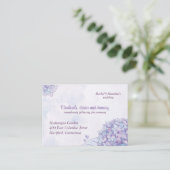 Lavendel Hydrangeas Bruiloft Receptie Informatiekaartje (Staand voorkant)