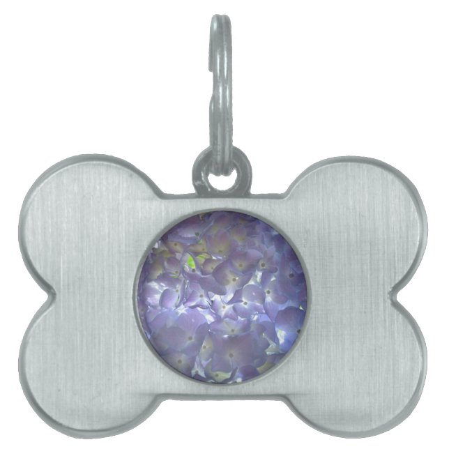 Lavendel Hydrangeas paarse bloemen Huisdieren Naamplaatje (voorkant)