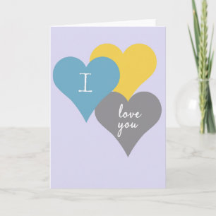 Lavendel Ik Hou Van Jou Hart Kaart