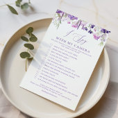 Lavendel Ik spion met mijn camera bruiloft spel