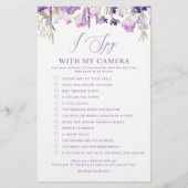 Lavendel Ik spion met mijn camera bruiloft spel (Voorkant)