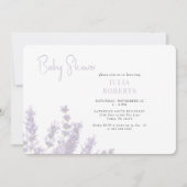 Lavendel in bloei Baby shower horizontaal Kaart (Voorkant)