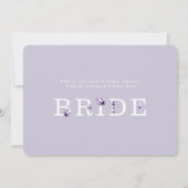 Lavendel in bloei bruiloft brunch horizontaal kaart (Achterkant)