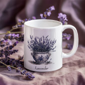 Lavendel in Delfts Blauw, aanpasbaar Koffiemok