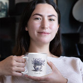 Lavendel in Delfts Blauw, aanpasbaar Koffiemok