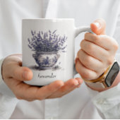 Lavendel in Delfts Blauw, aanpasbaar Koffiemok