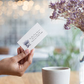 Lavendel in Delfts Blauw, aanpasbaar Magnetisch Visitekaartje