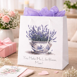 Lavendel in Delfts Blauw, aanpasbaar  Medium Cadeauzakje