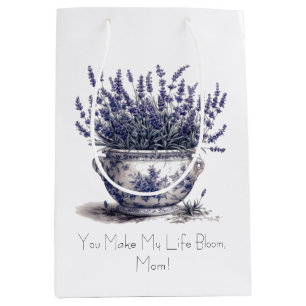 Lavendel in Delfts Blauw, aanpasbaar  Medium Cadeauzakje