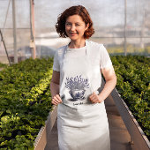 Lavendel in Delfts Blauw, aanpasbaar Standaard Schort