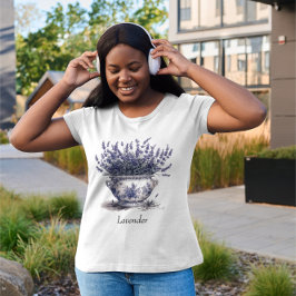 Lavendel in Delfts Blauw, aanpasbaar T-shirt