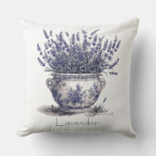 Lavendel in Delfts Blauw Buitenkussen