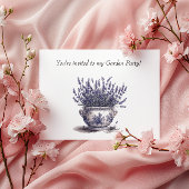 Lavendel in Delfts Blauw Uitnodiging Briefkaart