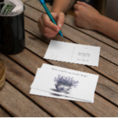 Lavendel in Delfts Blauw Uitnodiging Briefkaart