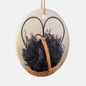 Lavendel in een mand keramisch ornament (Rechts)