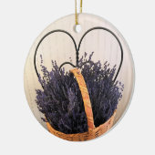 Lavendel in een mand keramisch ornament (Links)
