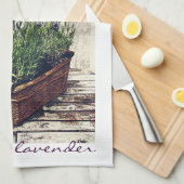 lavendel in een mand theedoek (Quarter Fold)