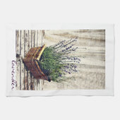 lavendel in een mand theedoek (Horizontaal)