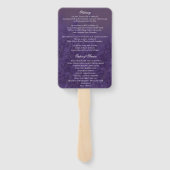 Lavendel in liefdevolle geheugen begrafenisprogram handwaaier (Achterkant)